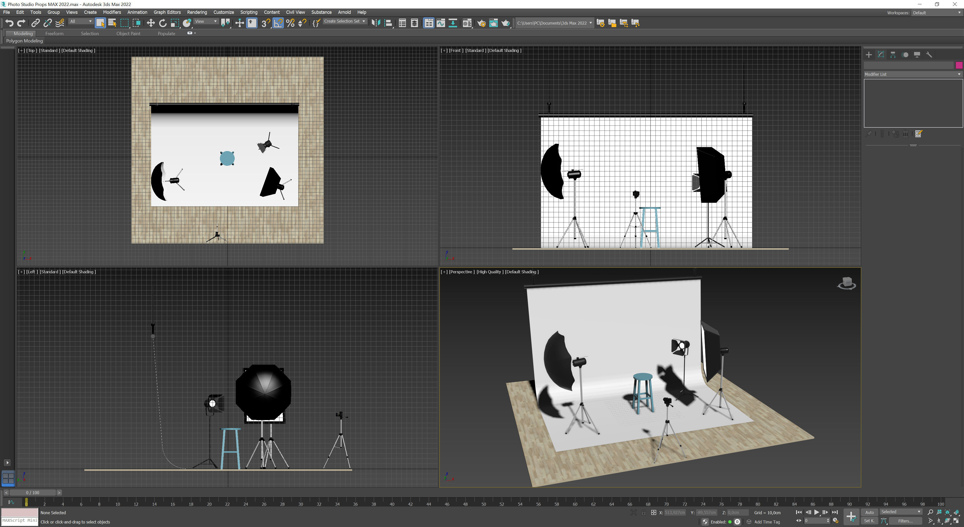 Photo Studio Props Low-poly 3D model_11