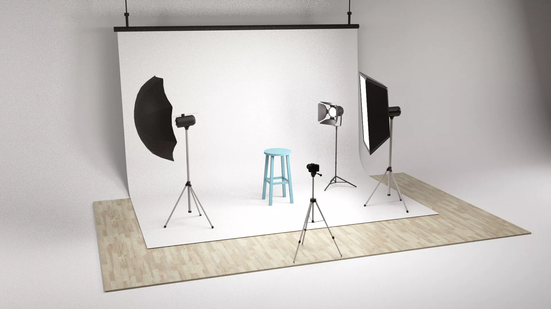 Photo Studio Props Low-poly 3D model