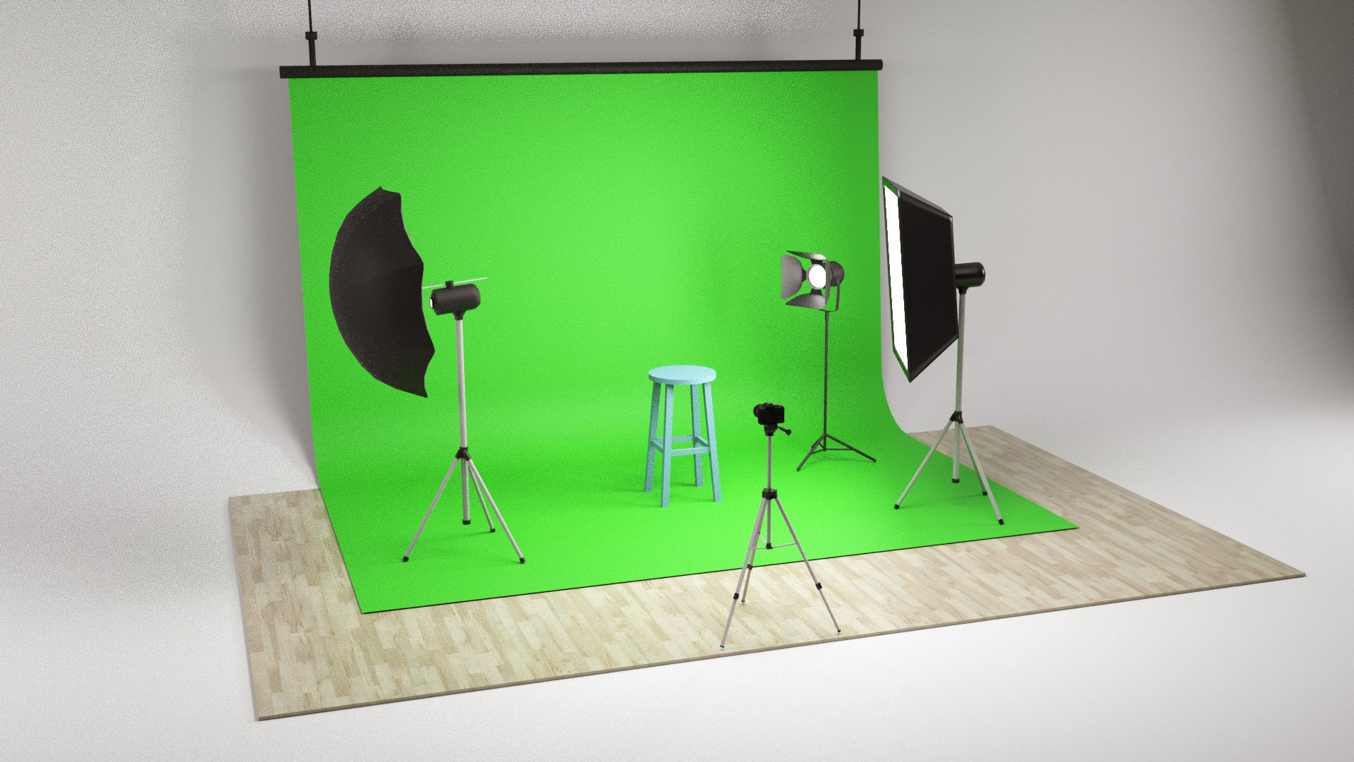 Photo Studio Props Low-poly 3D model_2