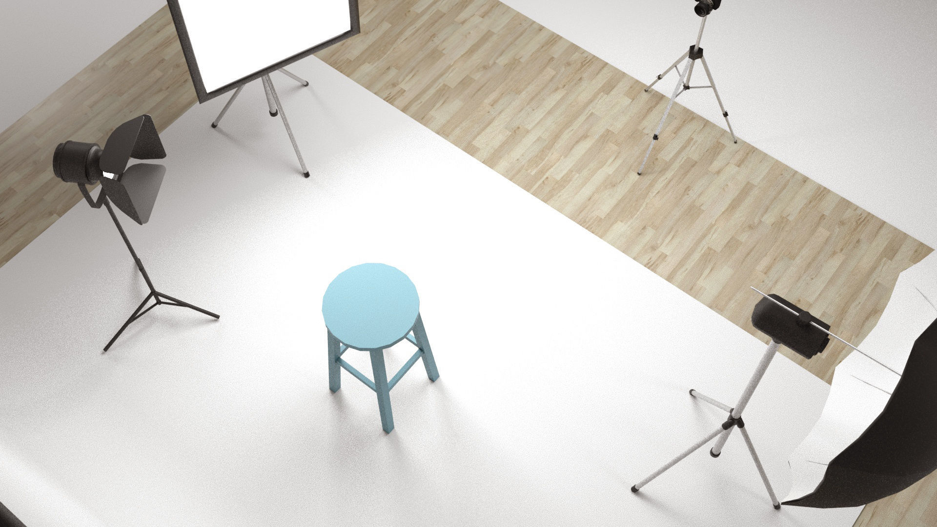 Photo Studio Props Low-poly 3D model_6