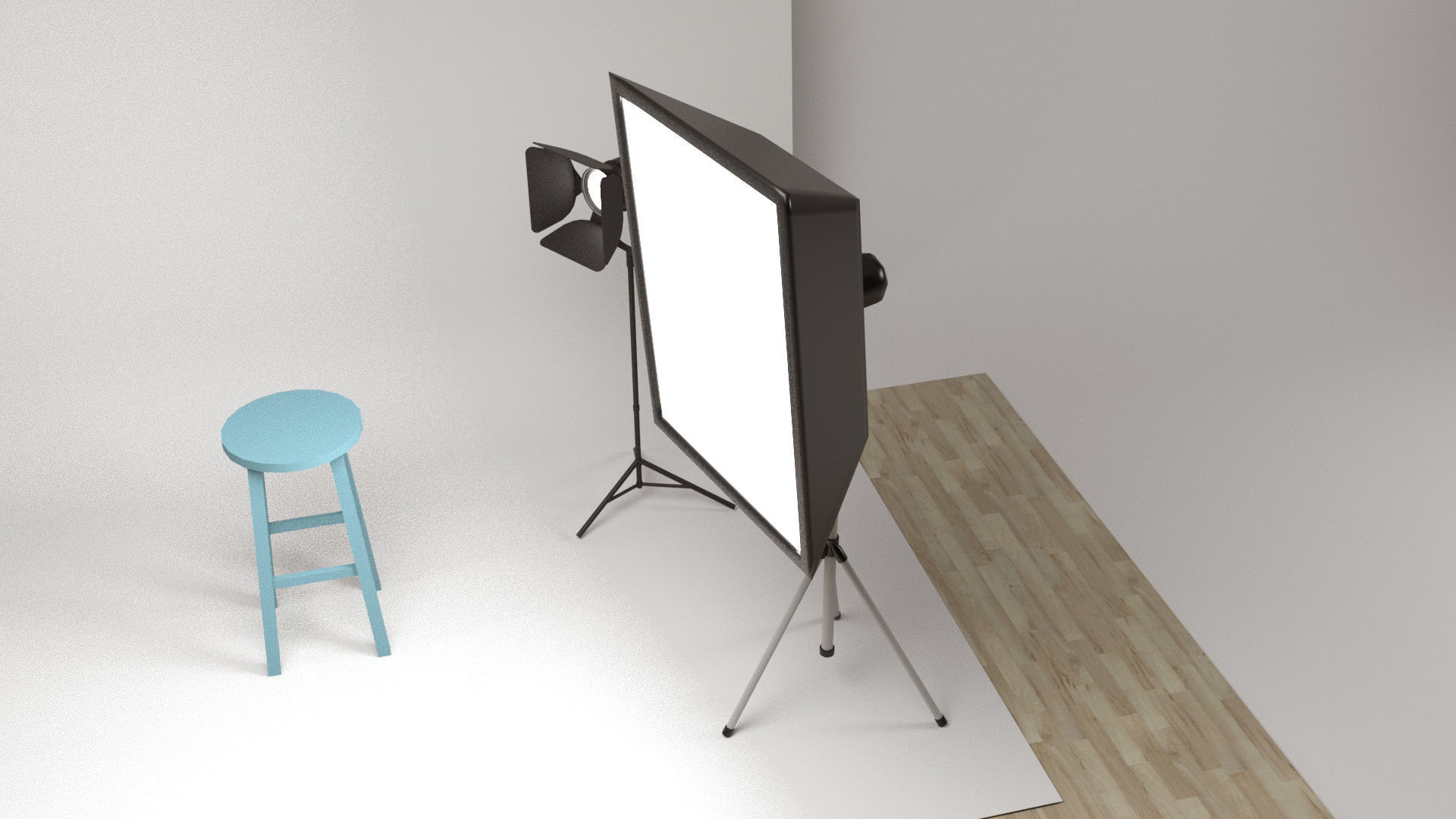 Photo Studio Props Low-poly 3D model_10