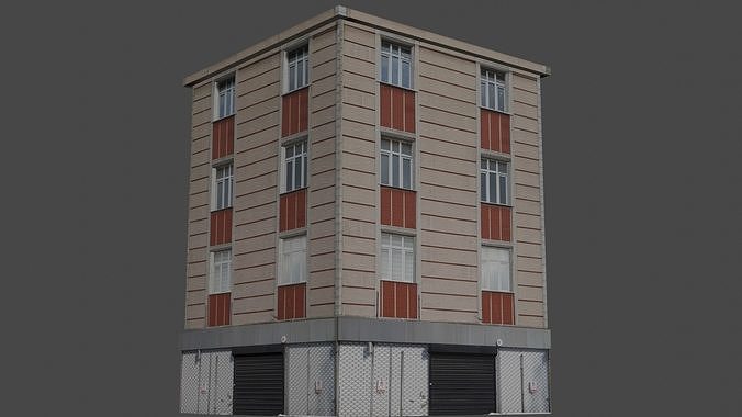 Architectural Building-11 Low-poly 3D model