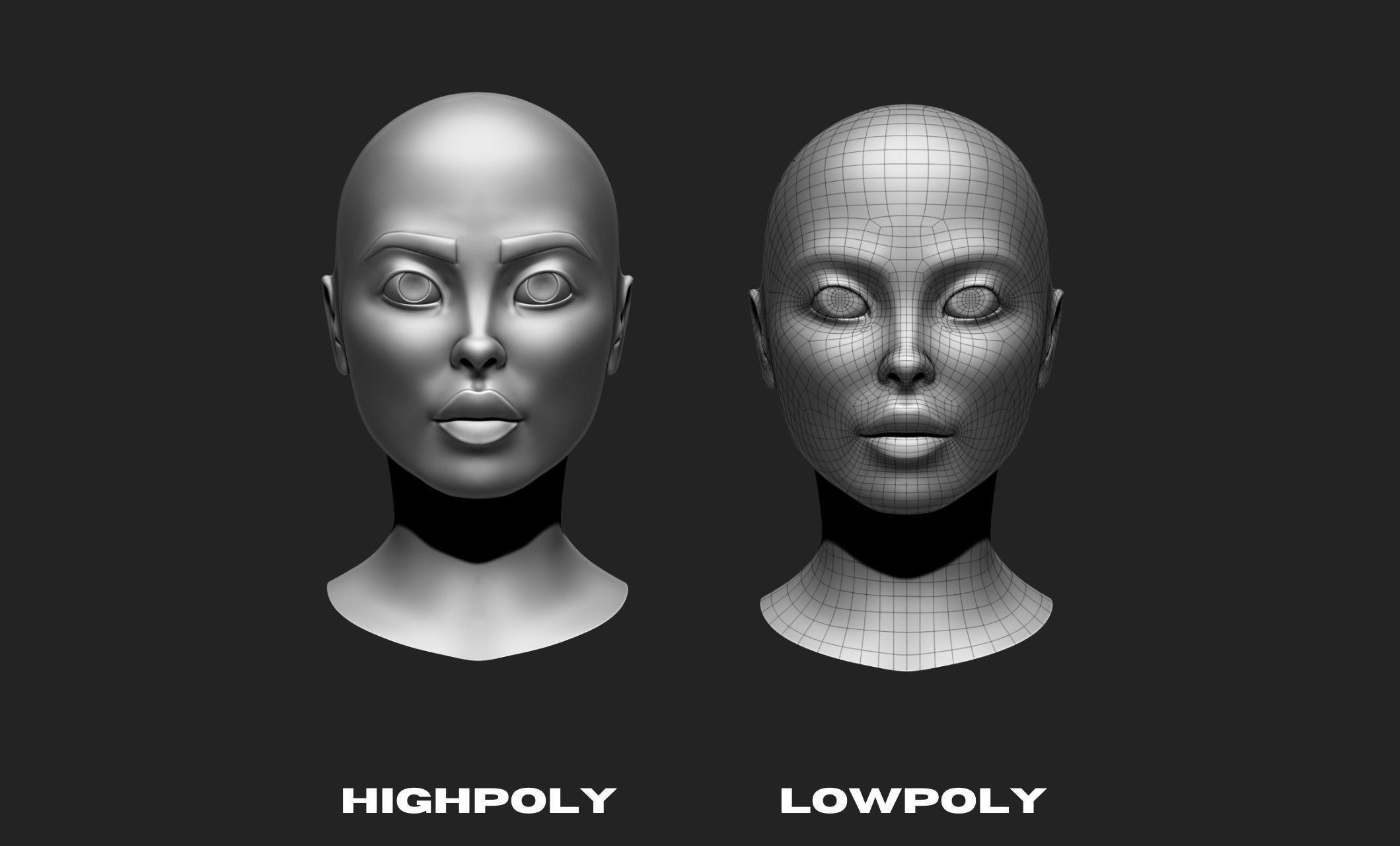 Female Head 7 Cartoon - Stylized - Anime - Manga Low-poly 3D model_1