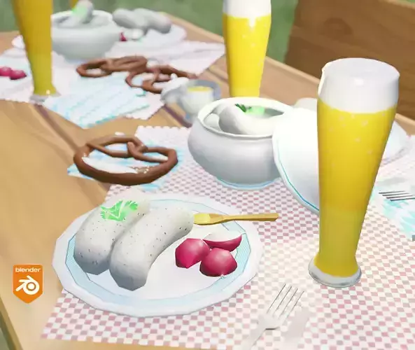 Bavarian veal sausage and beer  -Bavaria Breakfast-