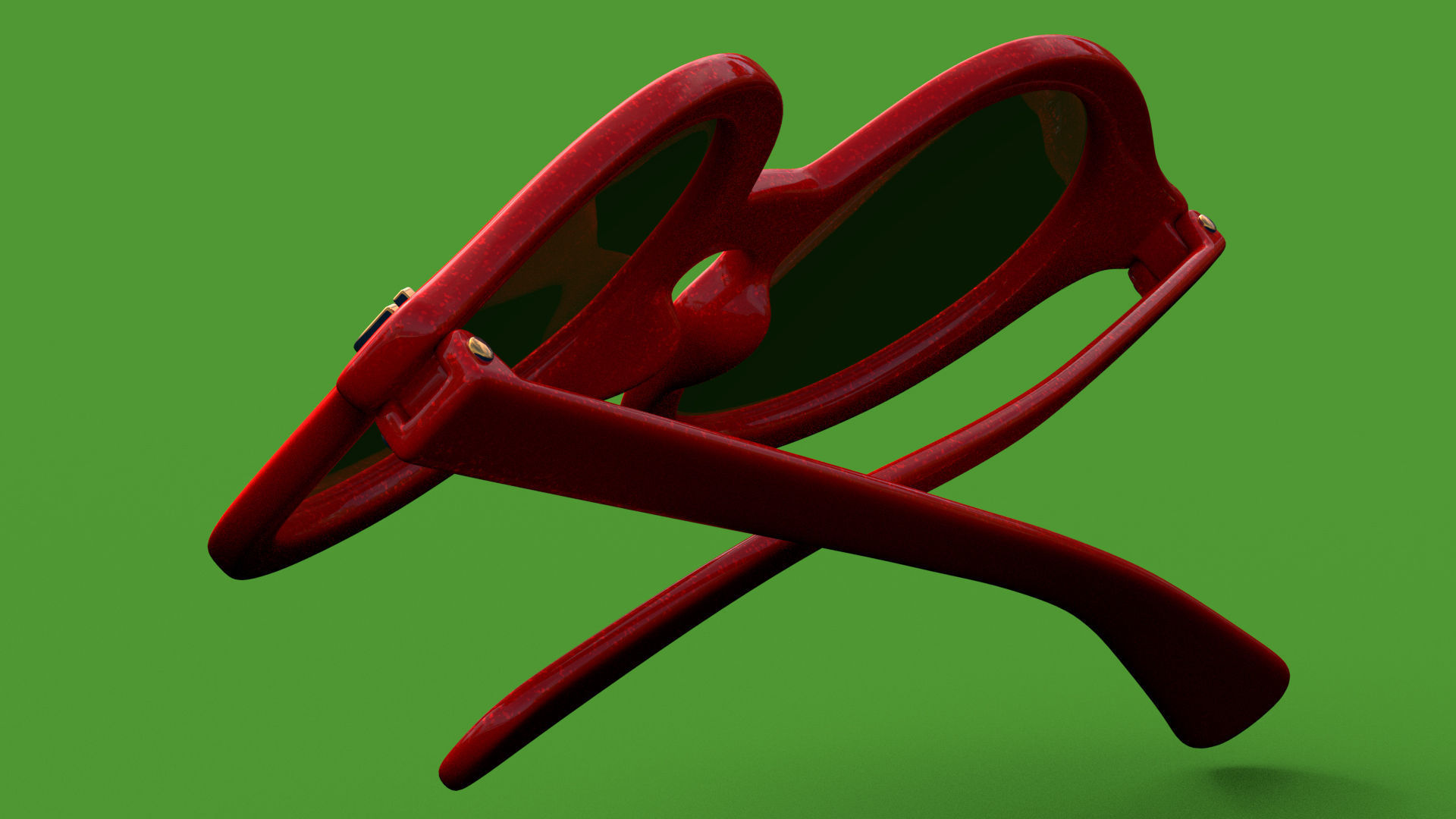 Sunglasses in 5 different colors Collection Low-poly 3D model_6