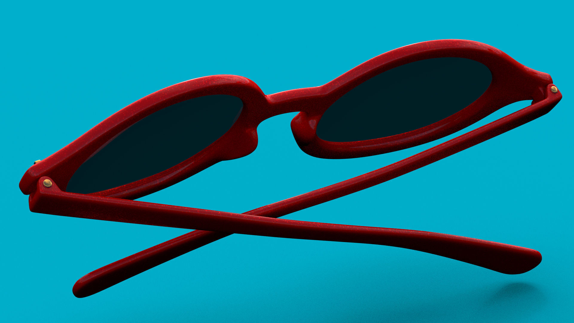 Sunglasses in 5 different colors Collection Low-poly 3D model_5
