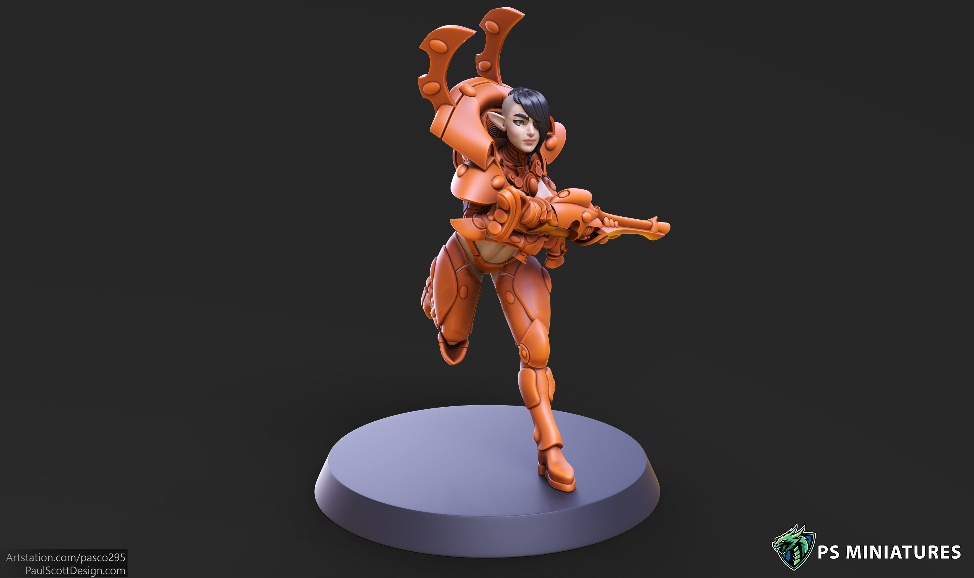 Elf Female Soldiers Bundle  40 variants and Pinups 3D print model_33