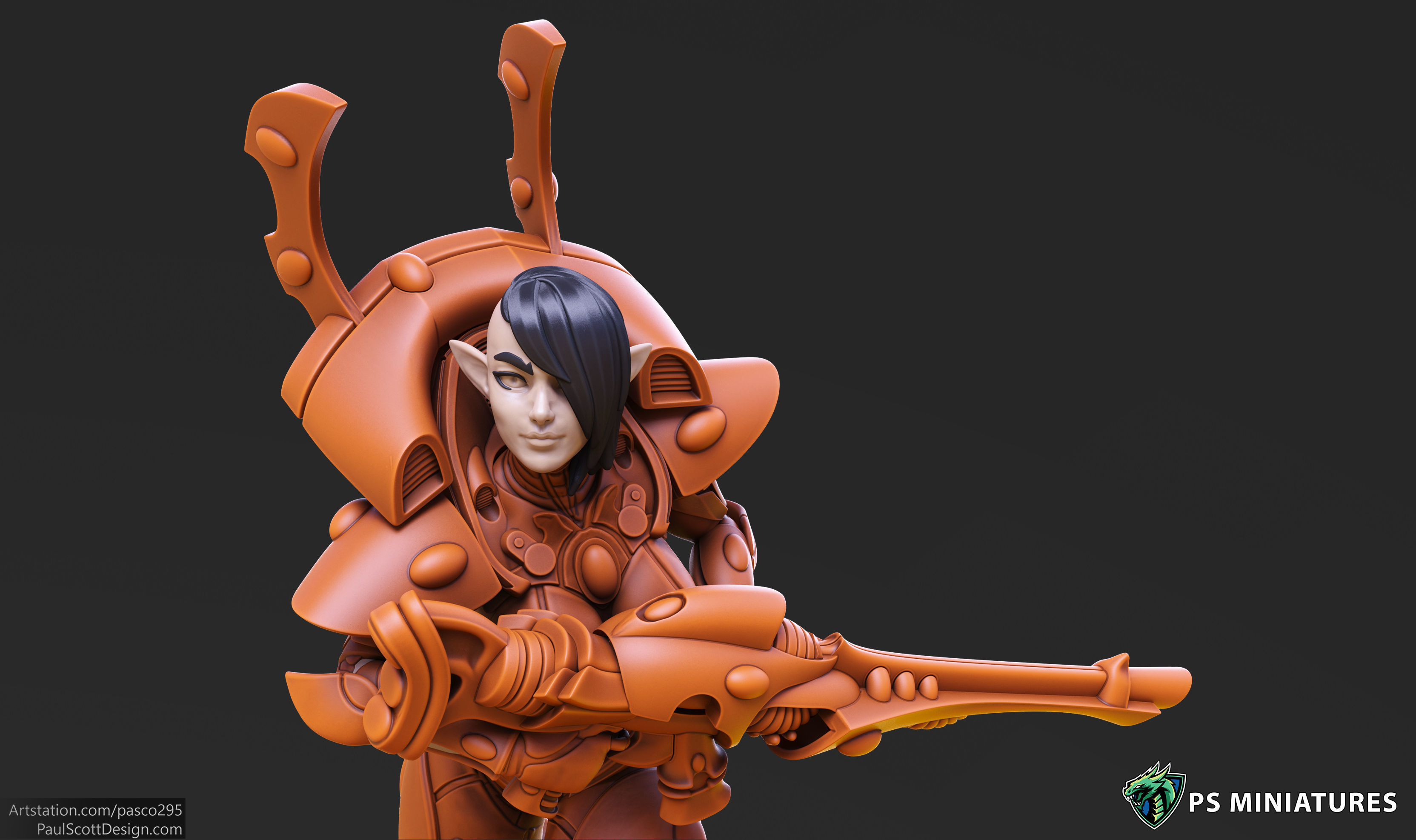 Elf Female Soldiers Bundle  40 variants and Pinups 3D print model_29