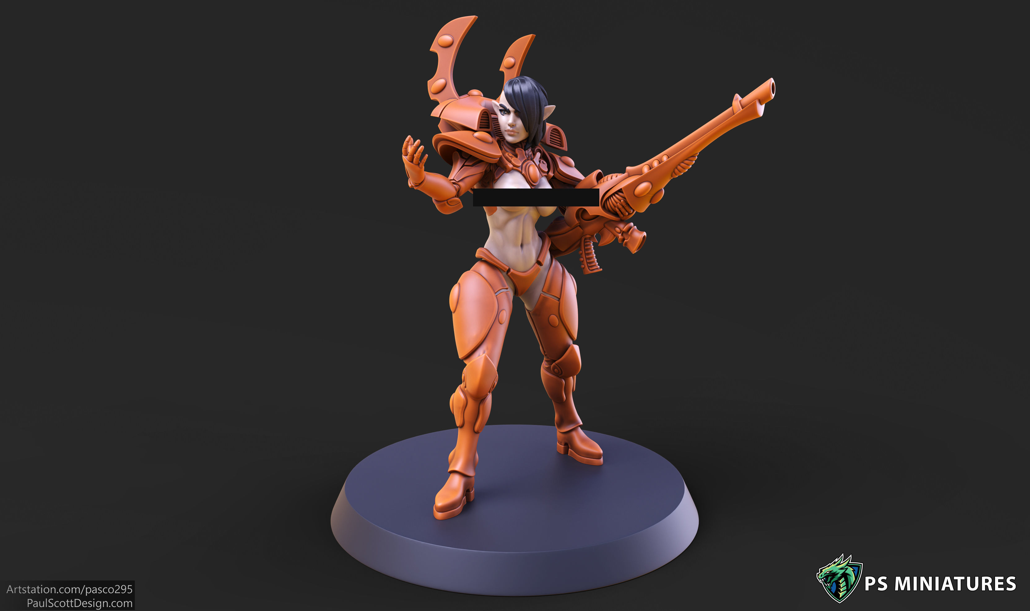 Elf Female Soldiers Bundle  40 variants and Pinups 3D print model_61