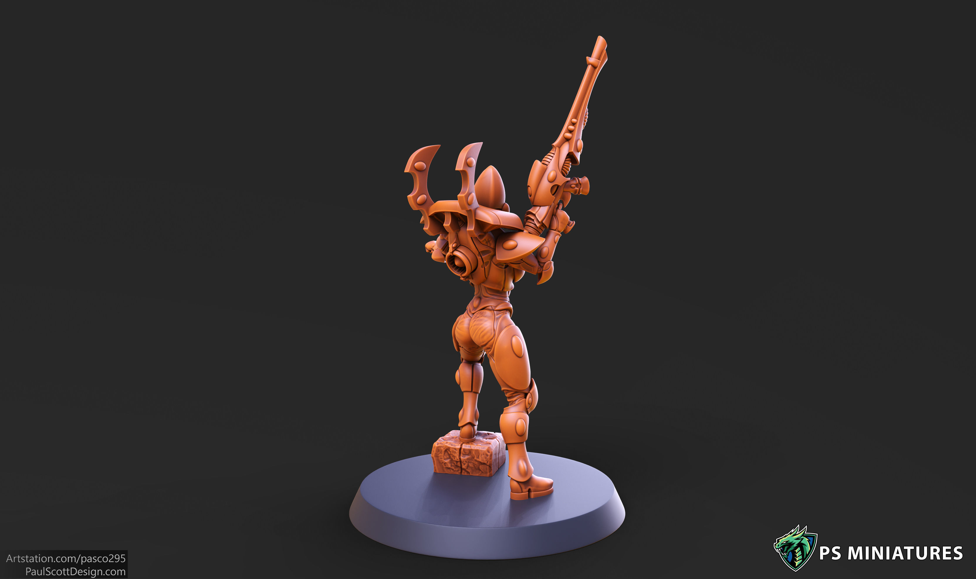 Elf Female Soldiers Bundle  40 variants and Pinups 3D print model_22