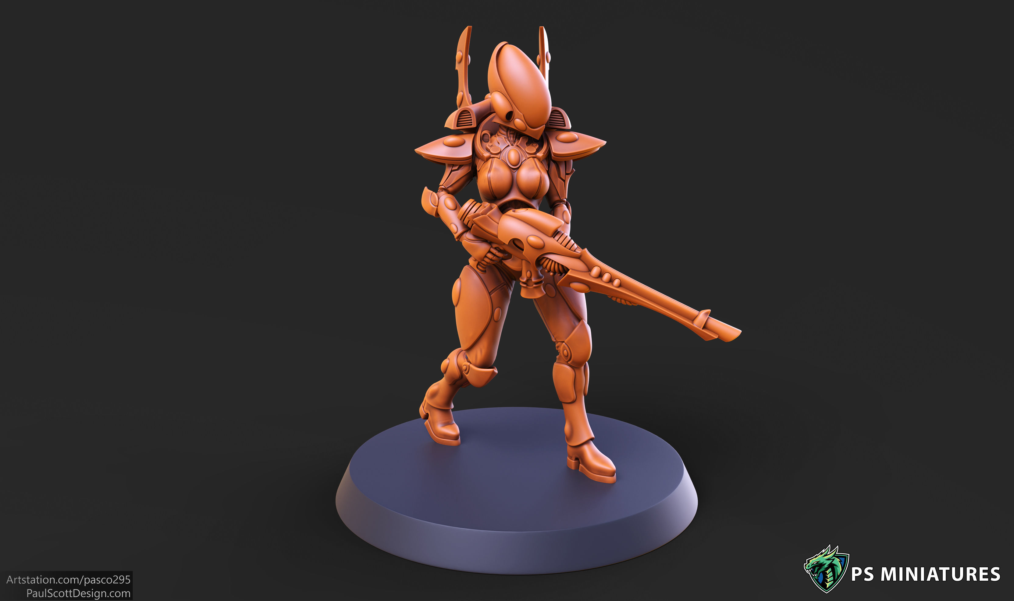 Elf Female Soldiers Bundle  40 variants and Pinups 3D print model_42