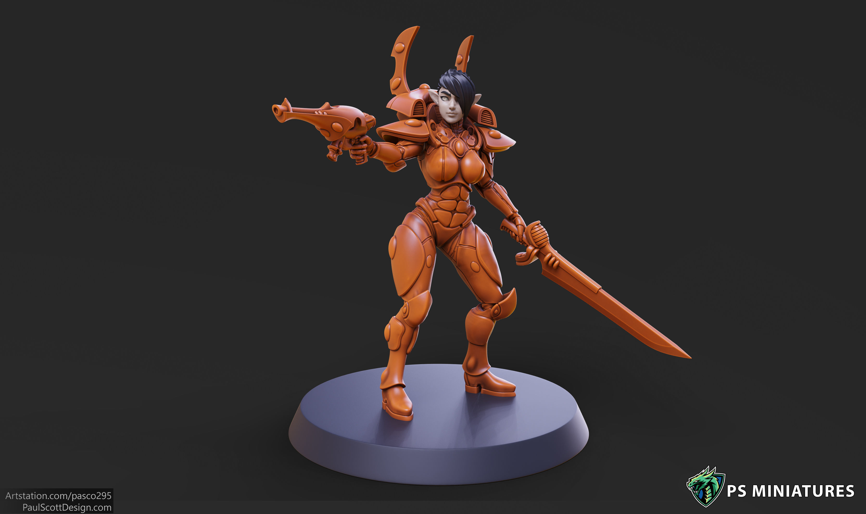 Elf Female Soldiers Bundle  40 variants and Pinups 3D print model_6