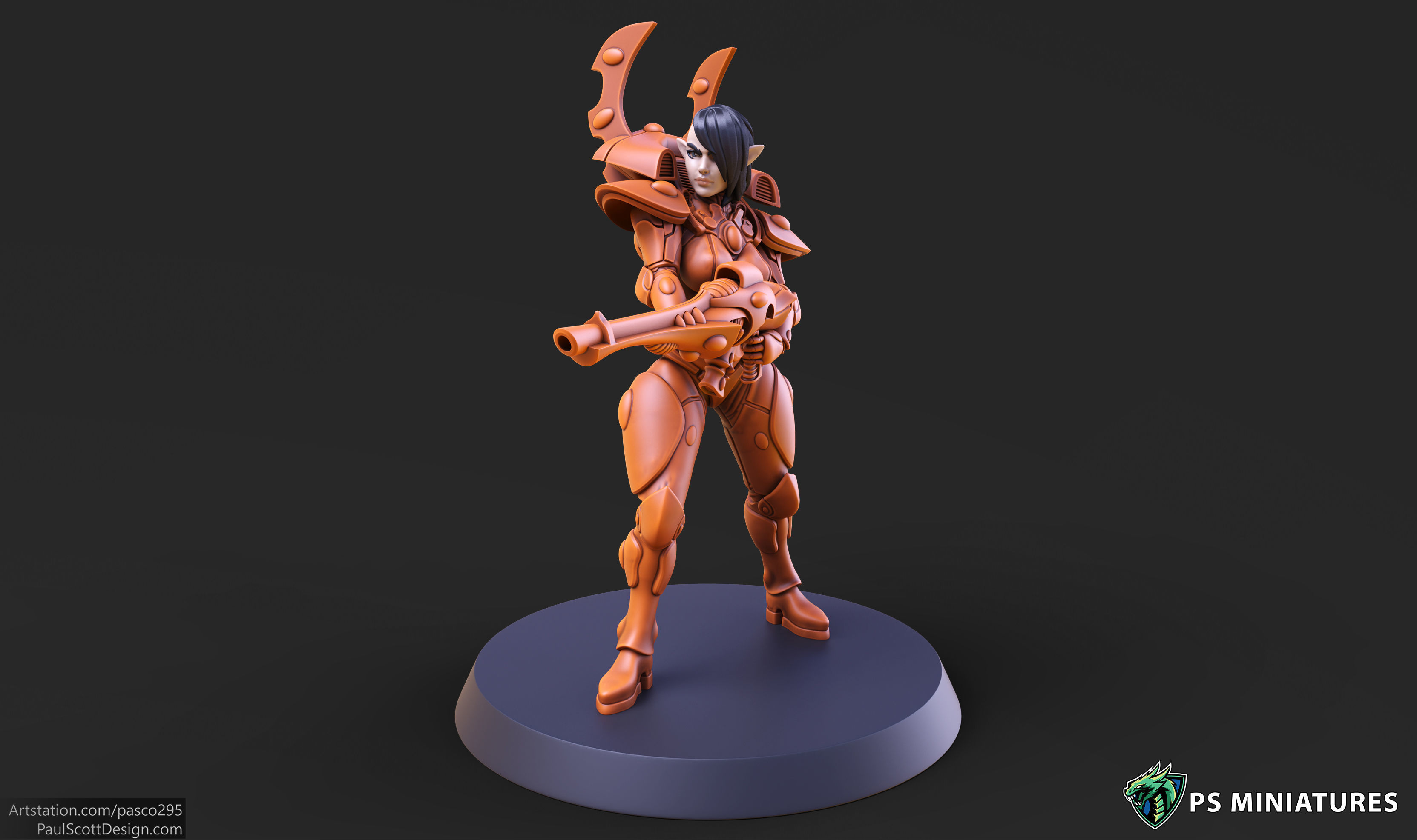 Elf Female Soldiers Bundle  40 variants and Pinups 3D print model_57