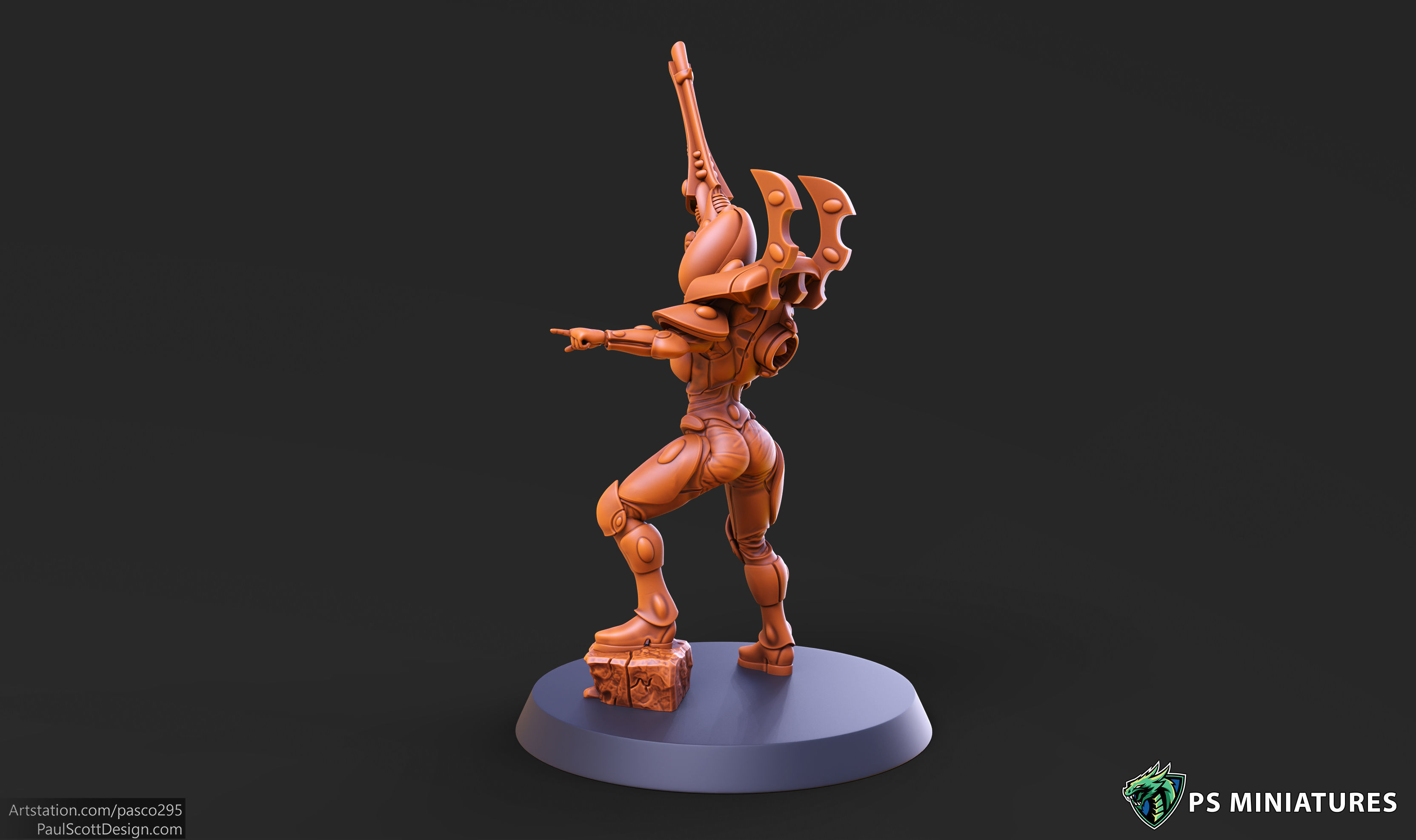 Elf Female Soldiers Bundle  40 variants and Pinups 3D print model_23