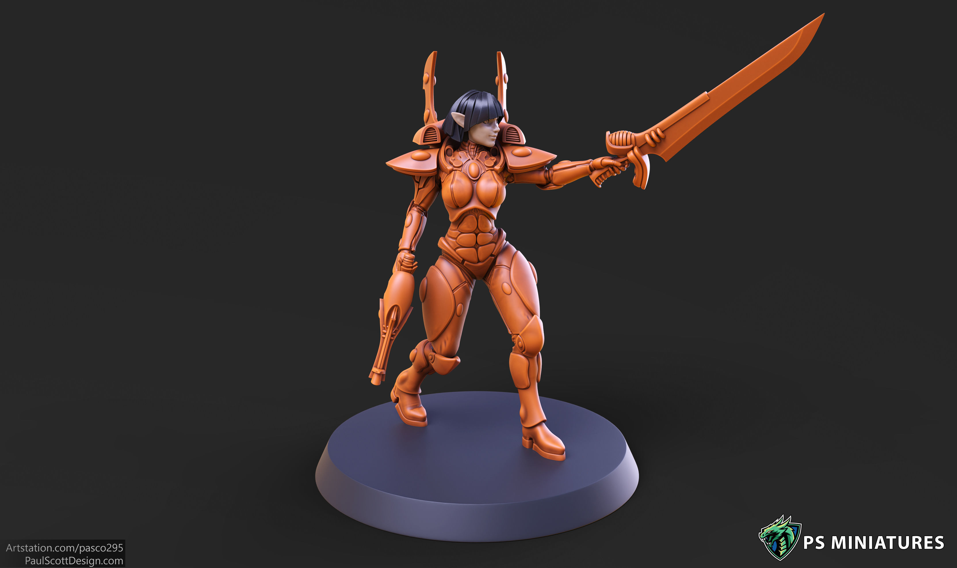 Elf Female Soldiers Bundle  40 variants and Pinups 3D print model_44