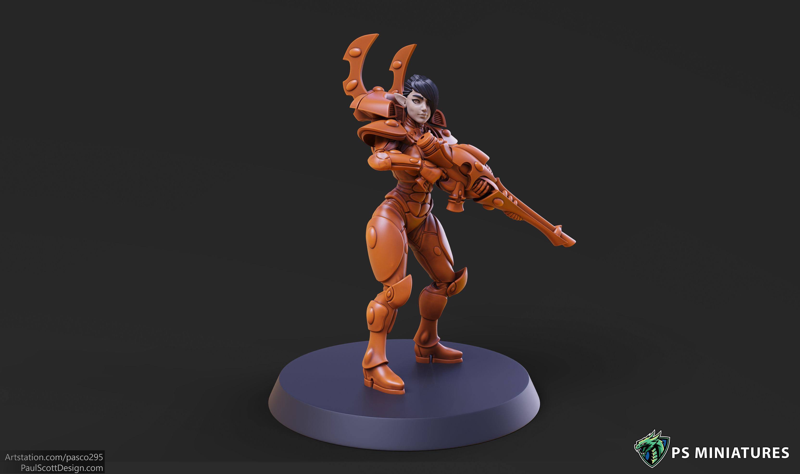 Elf Female Soldiers Bundle  40 variants and Pinups 3D print model_12