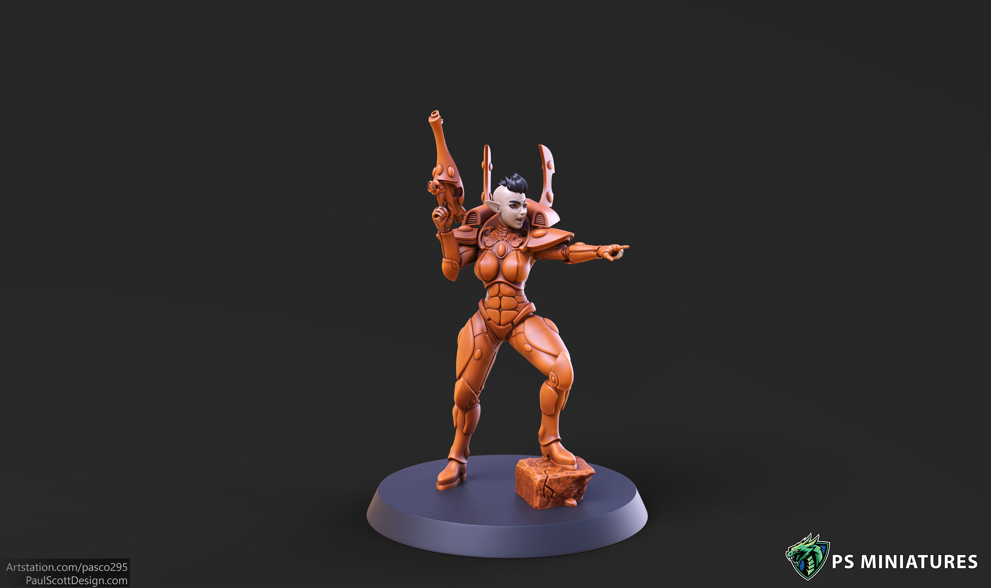 Elf Female Soldiers Bundle  40 variants and Pinups 3D print model_21