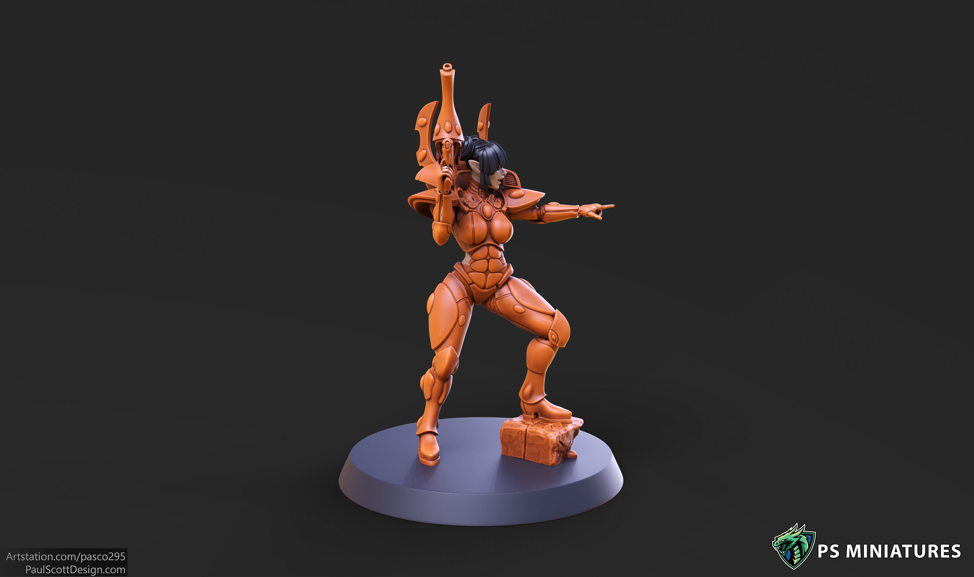 Elf Female Soldiers Bundle  40 variants and Pinups 3D print model_24