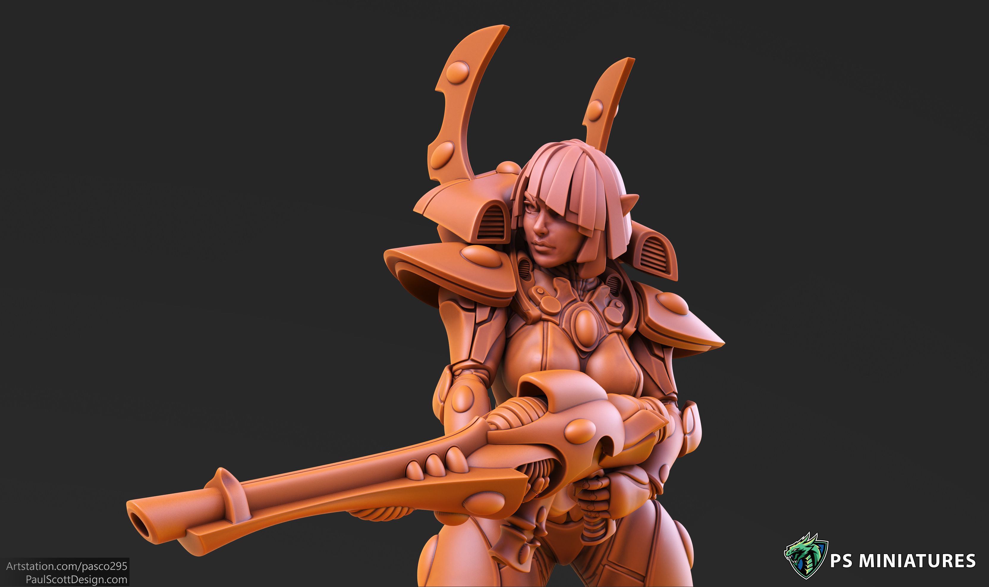 Elf Female Soldiers Bundle  40 variants and Pinups 3D print model_53