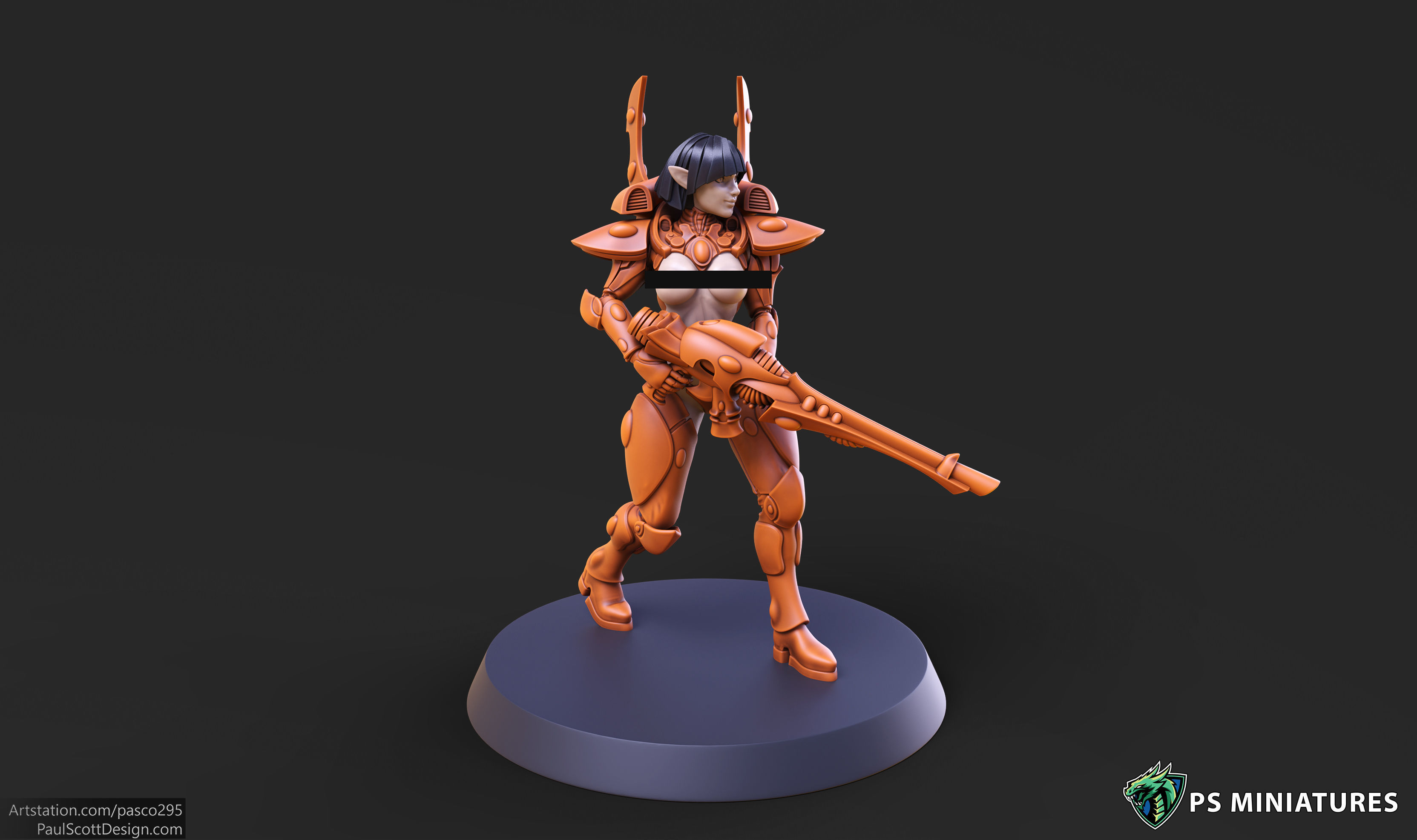 Elf Female Soldiers Bundle  40 variants and Pinups 3D print model_43