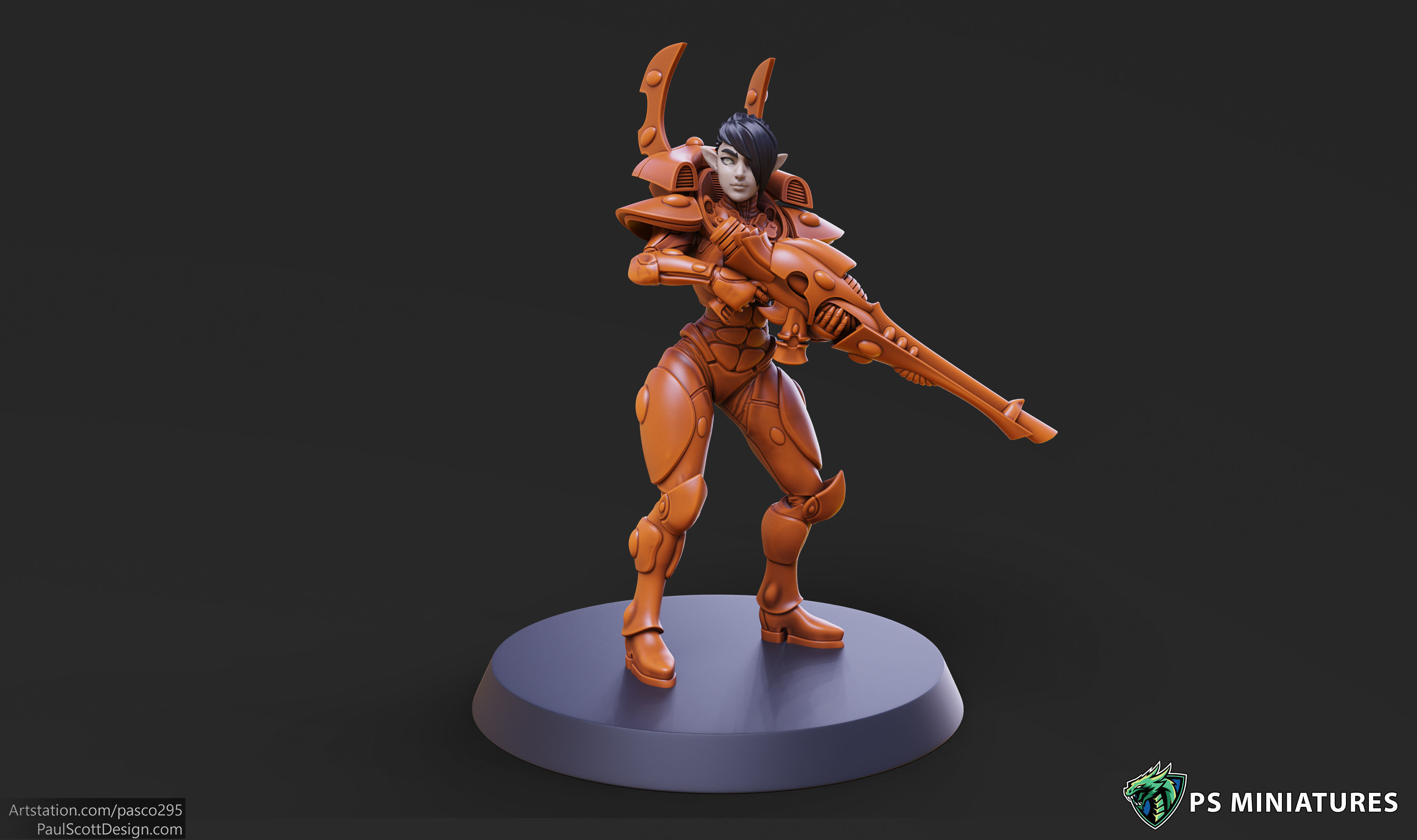 Elf Female Soldiers Bundle  40 variants and Pinups 3D print model_3