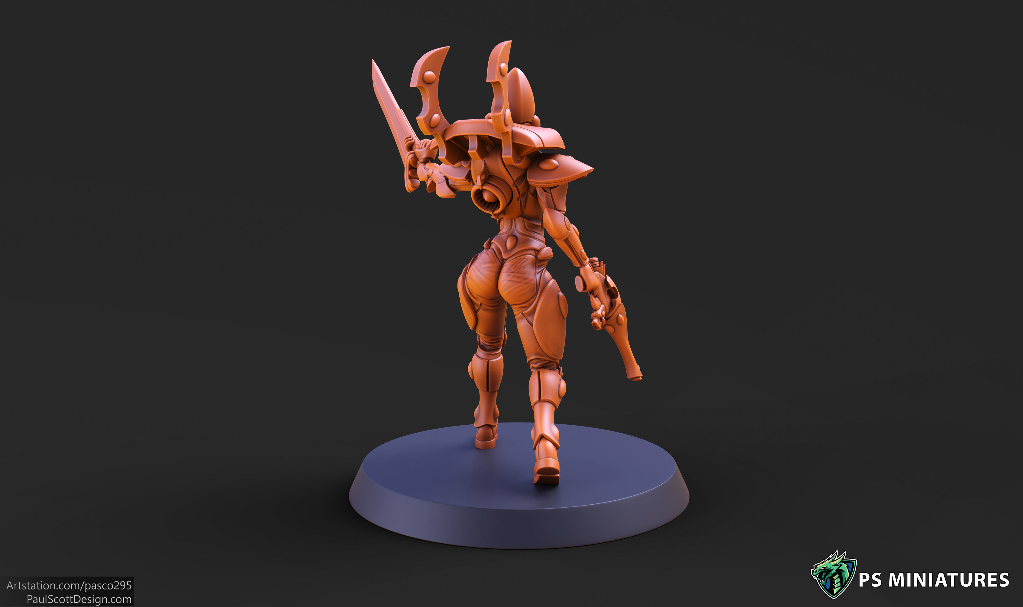 Elf Female Soldiers Bundle  40 variants and Pinups 3D print model_46