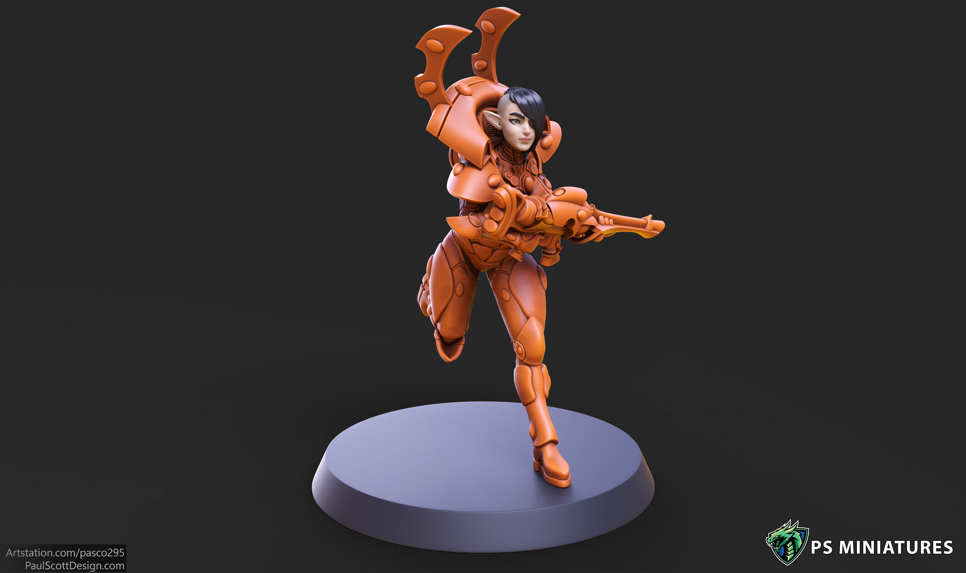 Elf Female Soldiers Bundle  40 variants and Pinups 3D print model_32