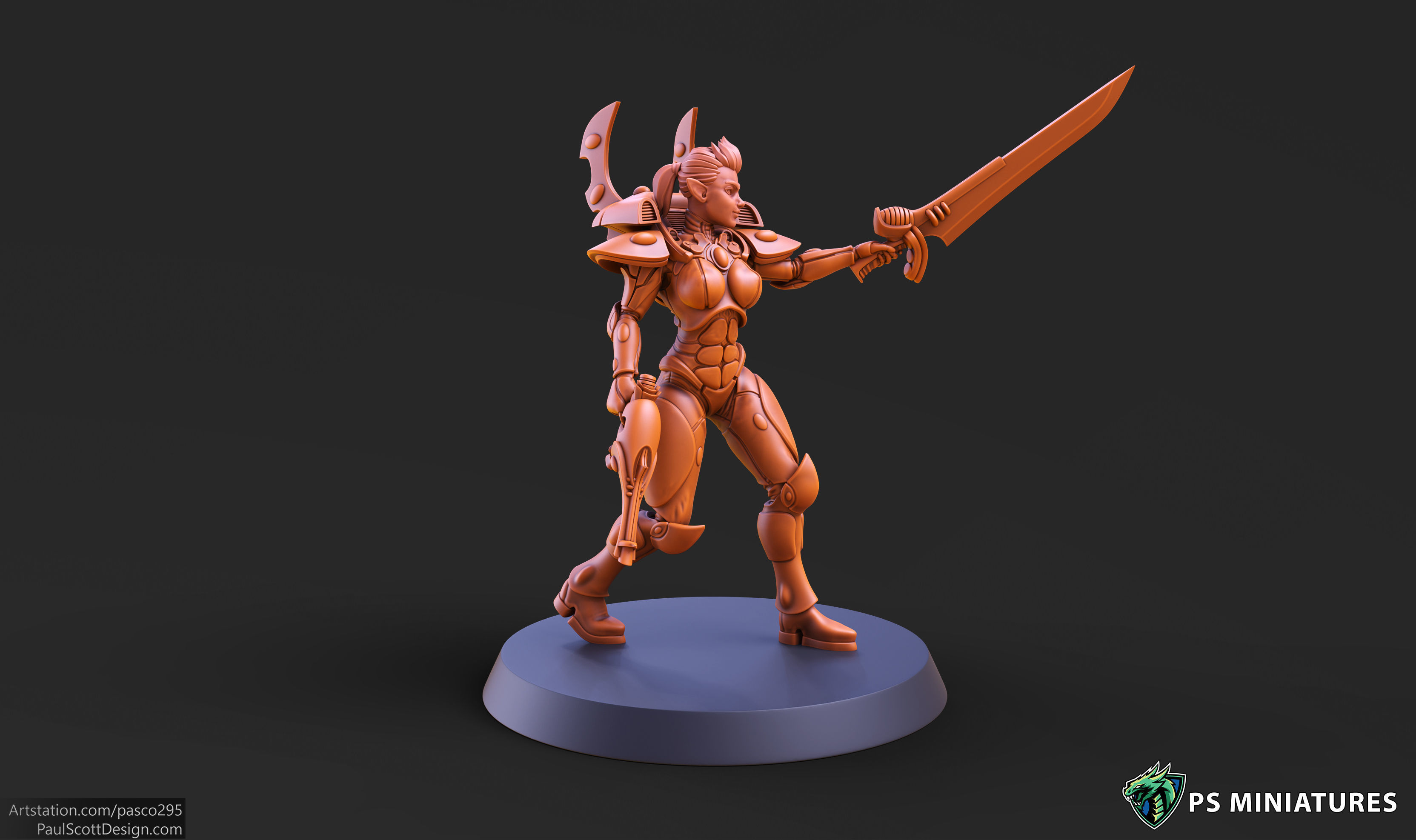 Elf Female Soldiers Bundle  40 variants and Pinups 3D print model_48