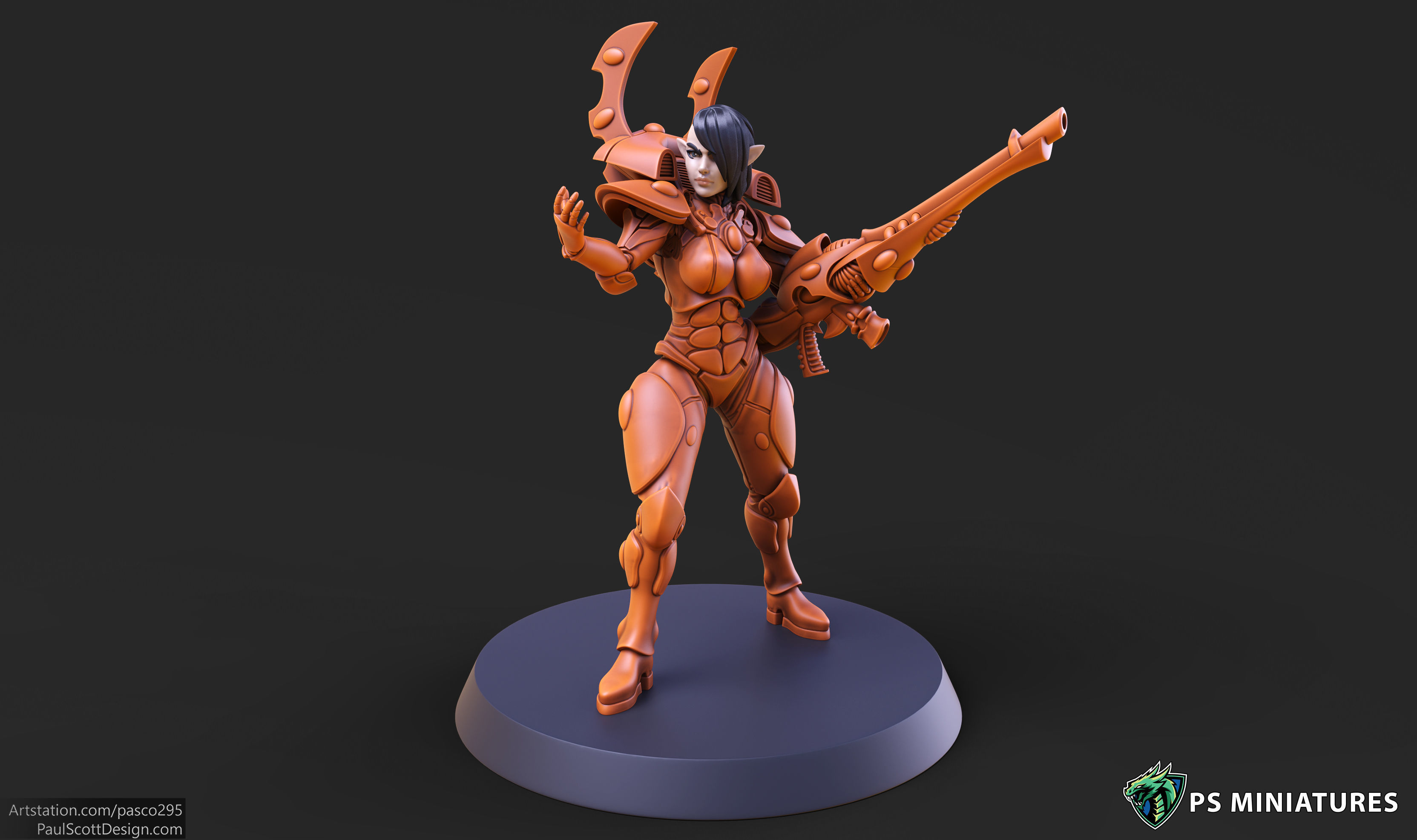 Elf Female Soldiers Bundle  40 variants and Pinups 3D print model_56