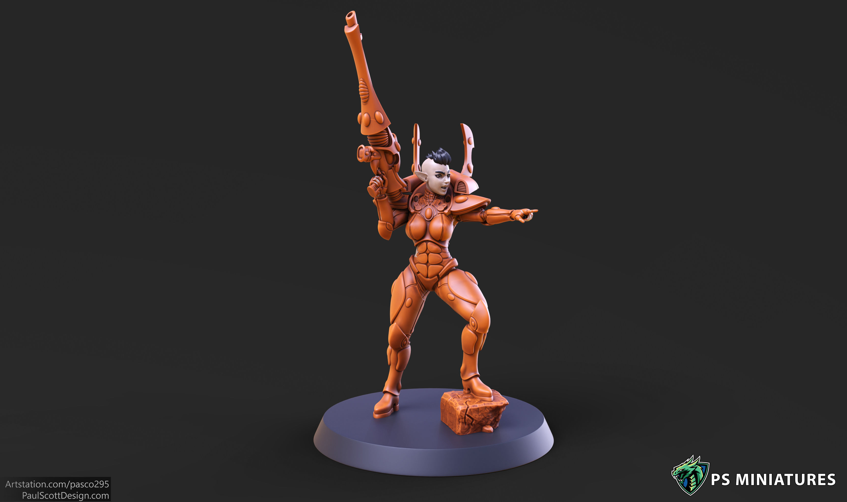 Elf Female Soldiers Bundle  40 variants and Pinups 3D print model_20