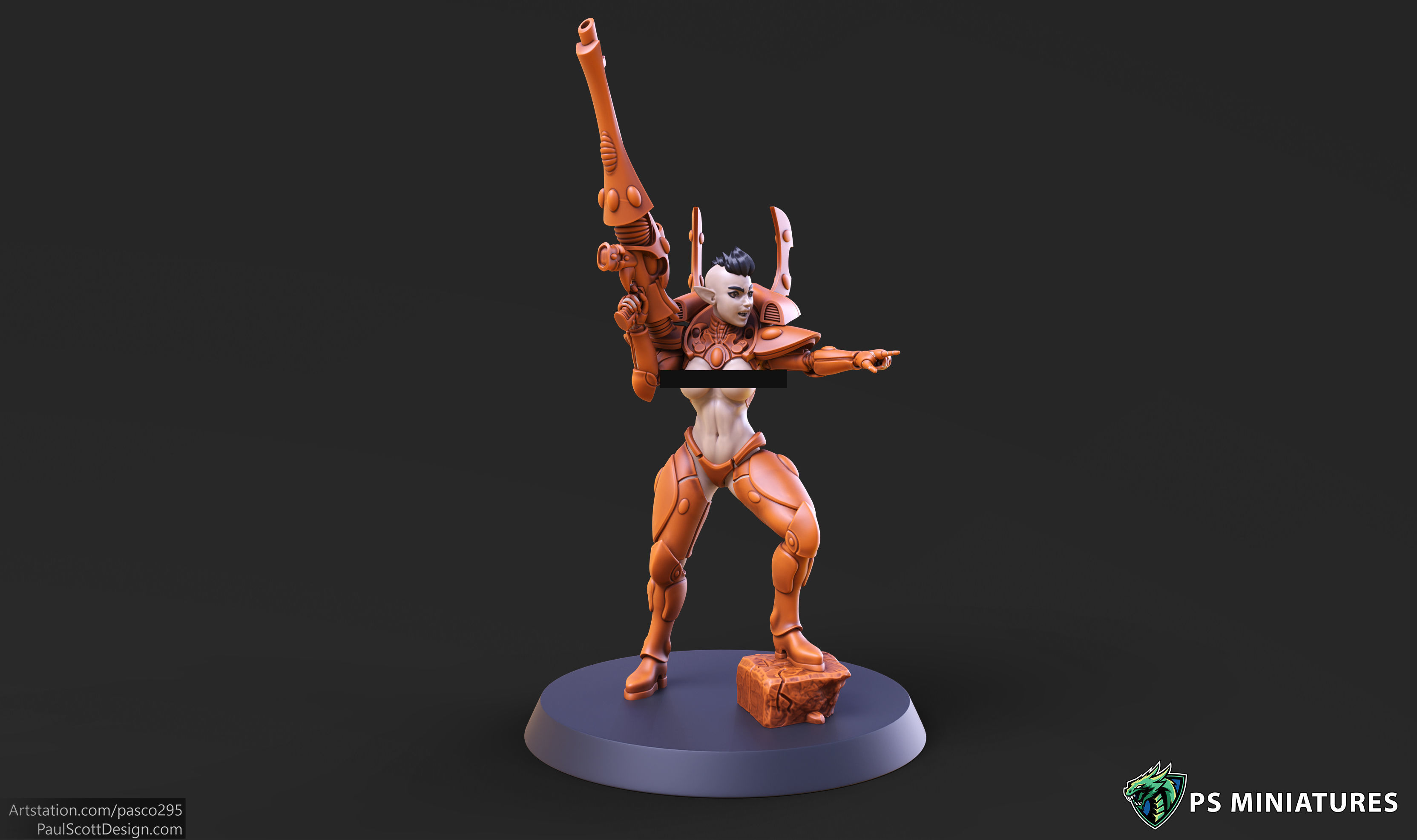 Elf Female Soldiers Bundle  40 variants and Pinups 3D print model_26