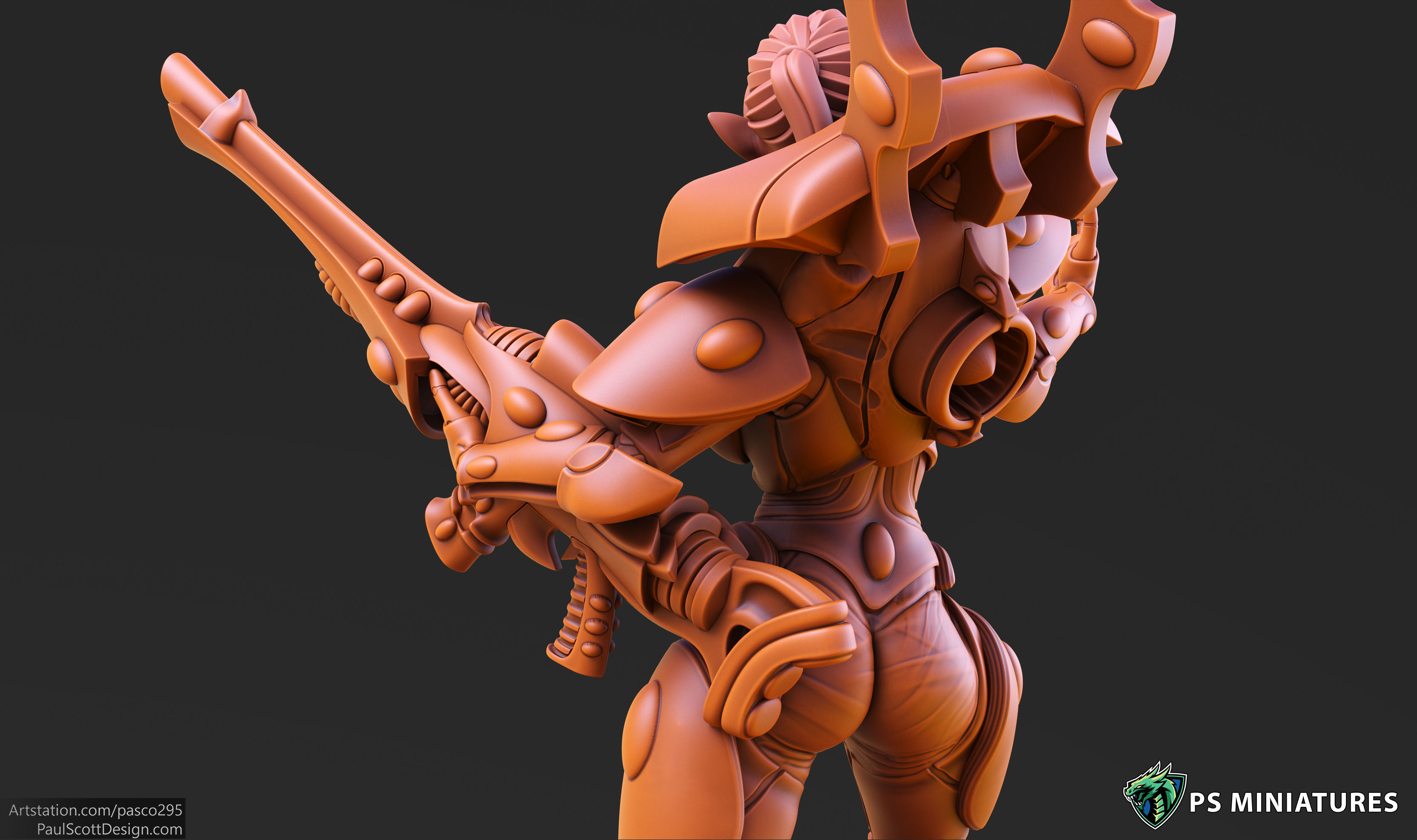 Elf Female Soldiers Bundle  40 variants and Pinups 3D print model_55