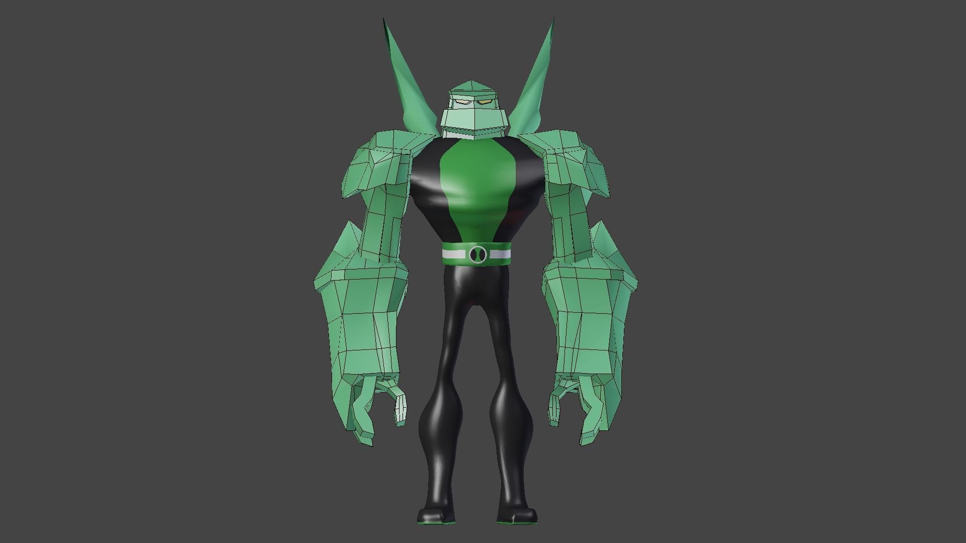 Ben-10 Diamond head Low-poly 3D model_3