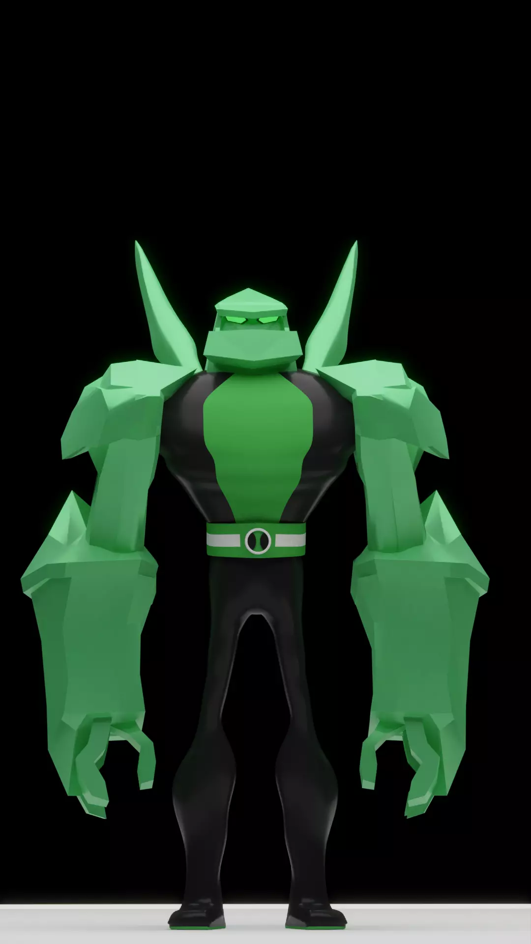 Ben-10 Diamond head Low-poly 3D model_0
