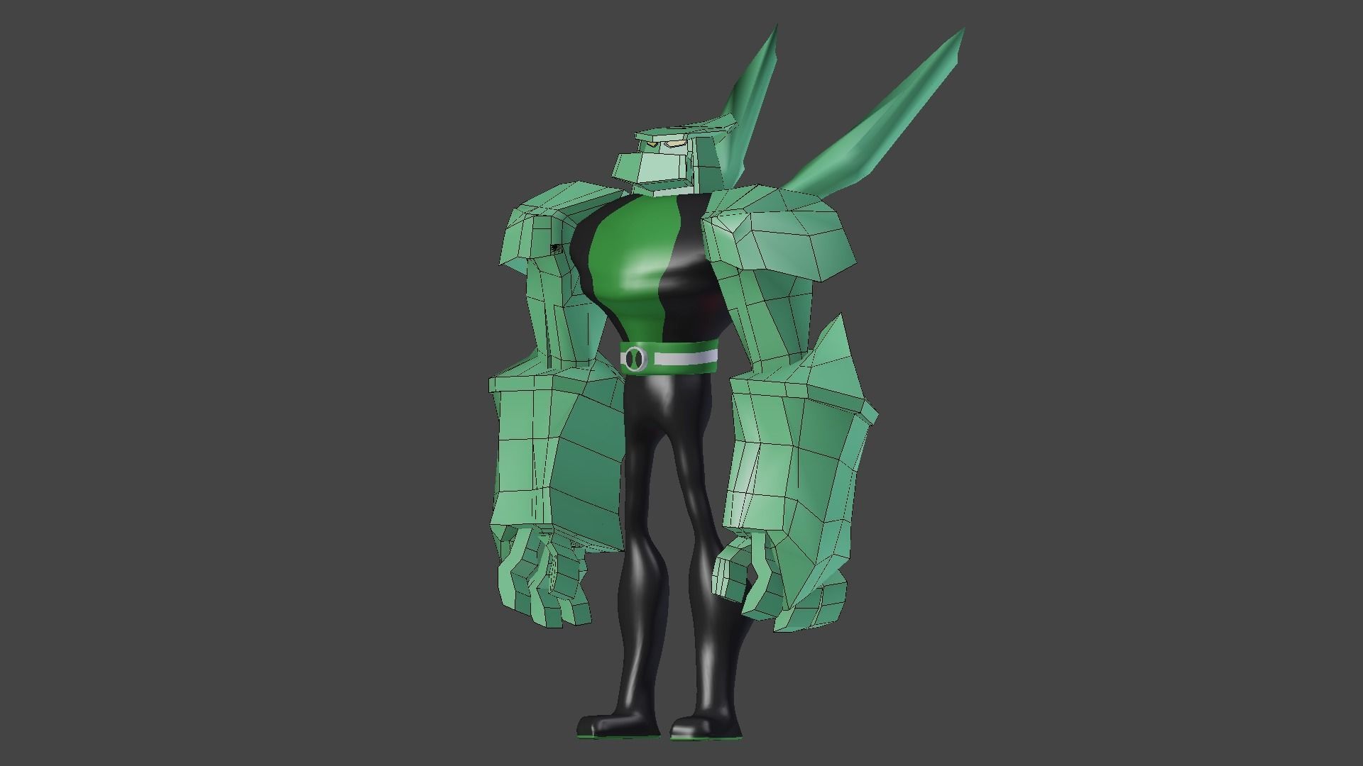 Ben-10 Diamond head Low-poly 3D model_6