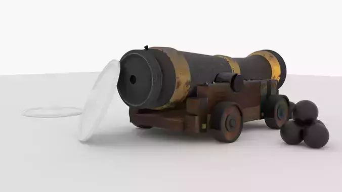 cannon with balls in it