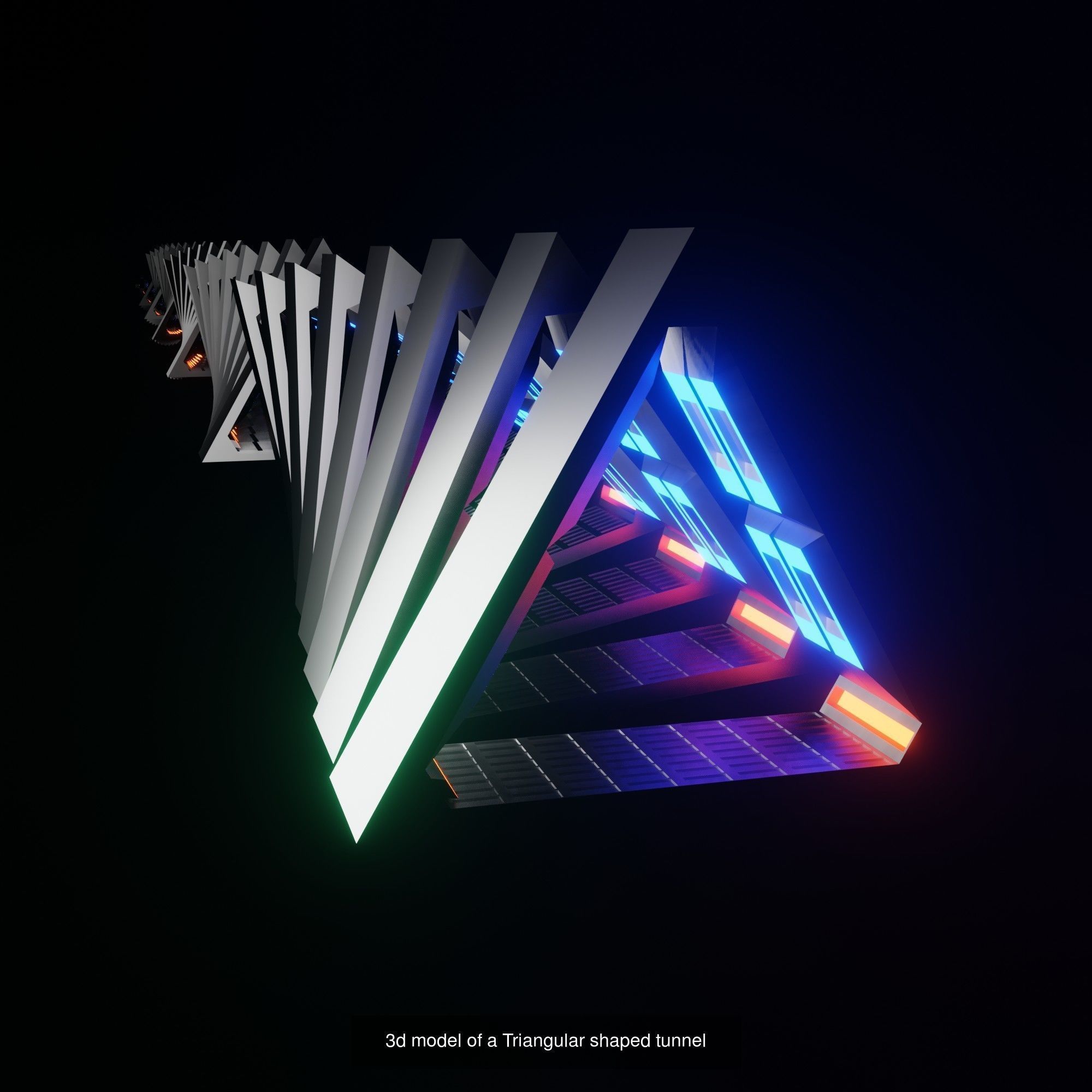 futuristic backgrounds  3D Model Collection_1