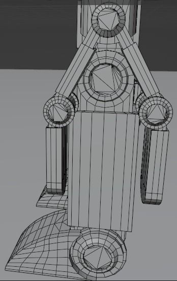 Cute Rusty Robot Low-poly 3D model_16