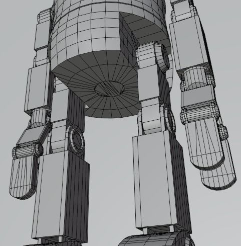 Cute Rusty Robot Low-poly 3D model_17