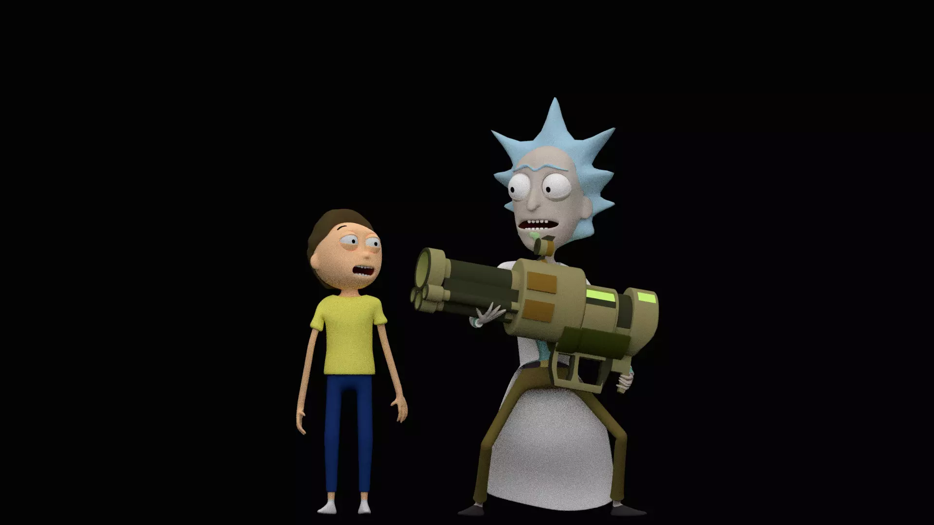 rick and morty Low-poly 3D model_0