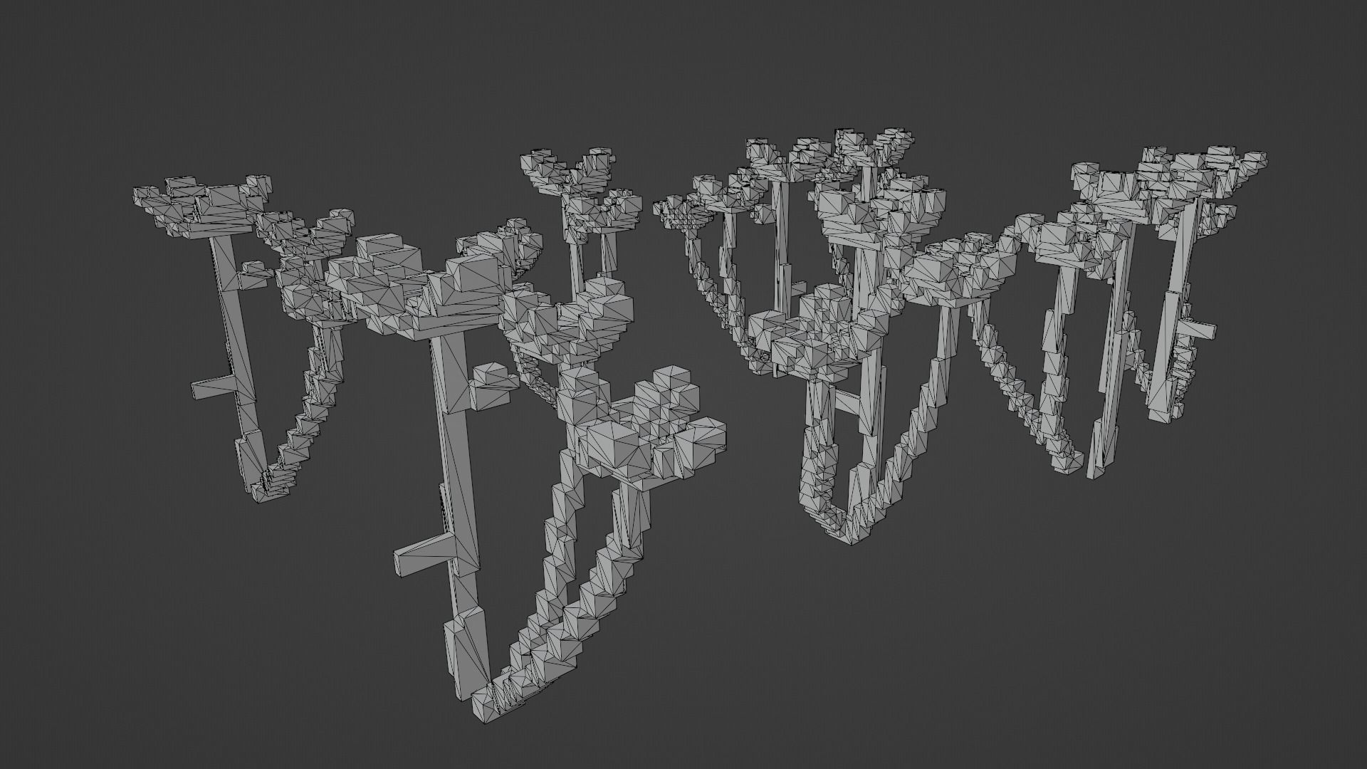 Voxel Flowers Pack Low-poly 3D model_19