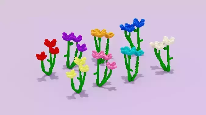 Voxel Flowers Pack