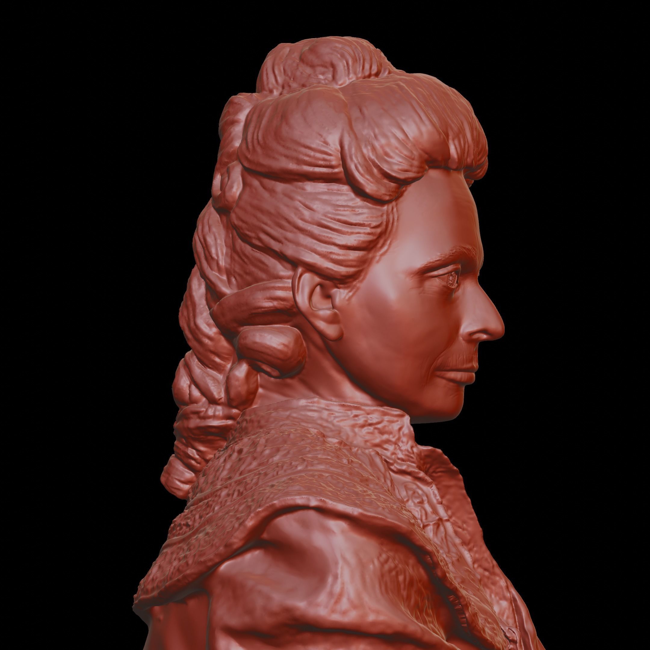 Sitting woman Sculpture 3D printing 3D print model_10