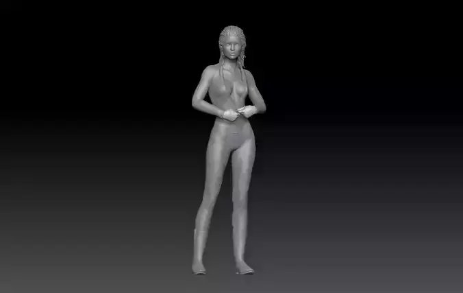 Formula one RACE GIRL PITSTOP RED 3D print model