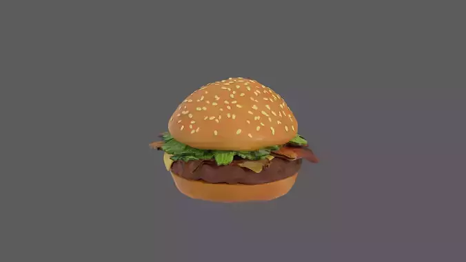 burger hamburger 3D model