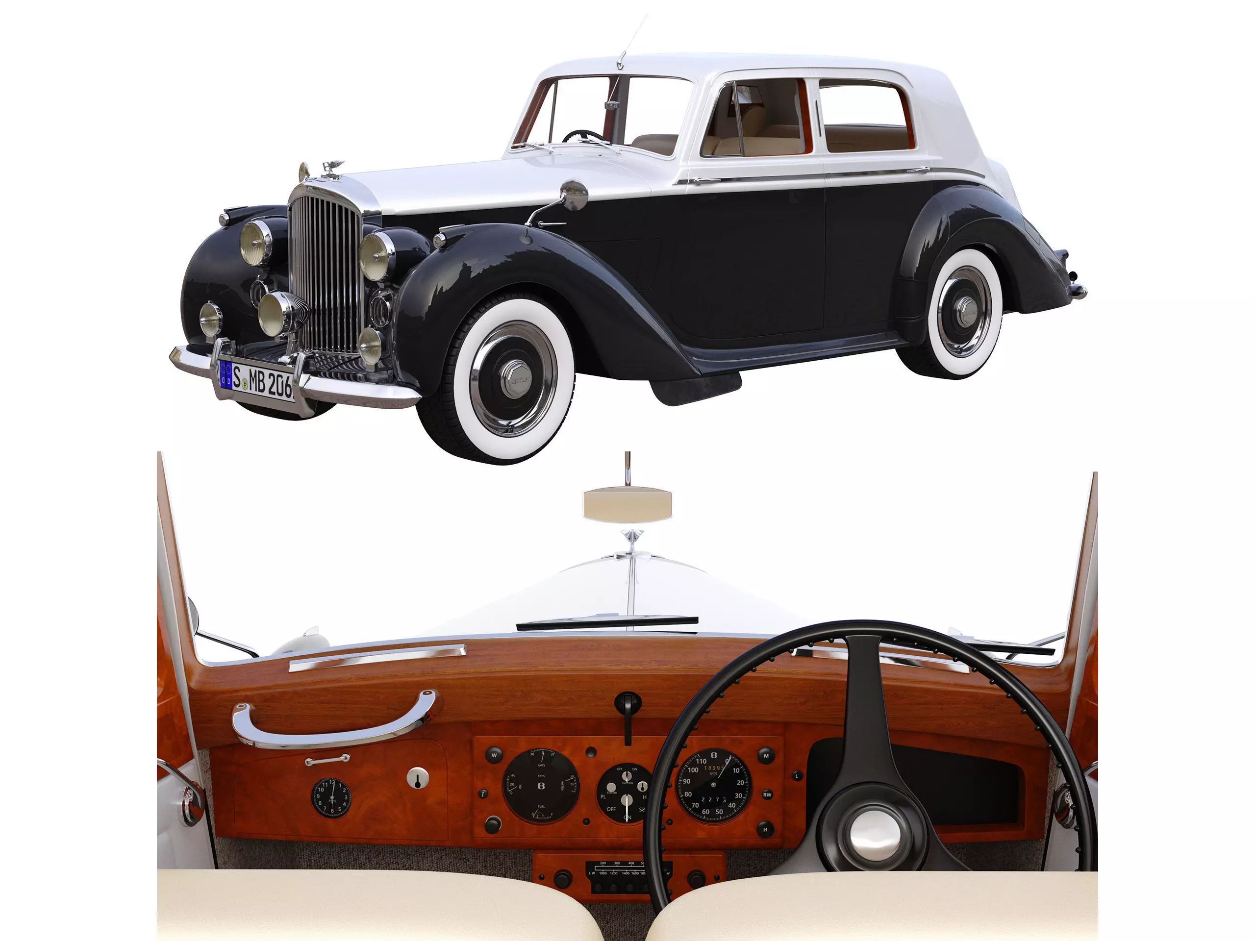 Bentley R Type 1953 3D model_0