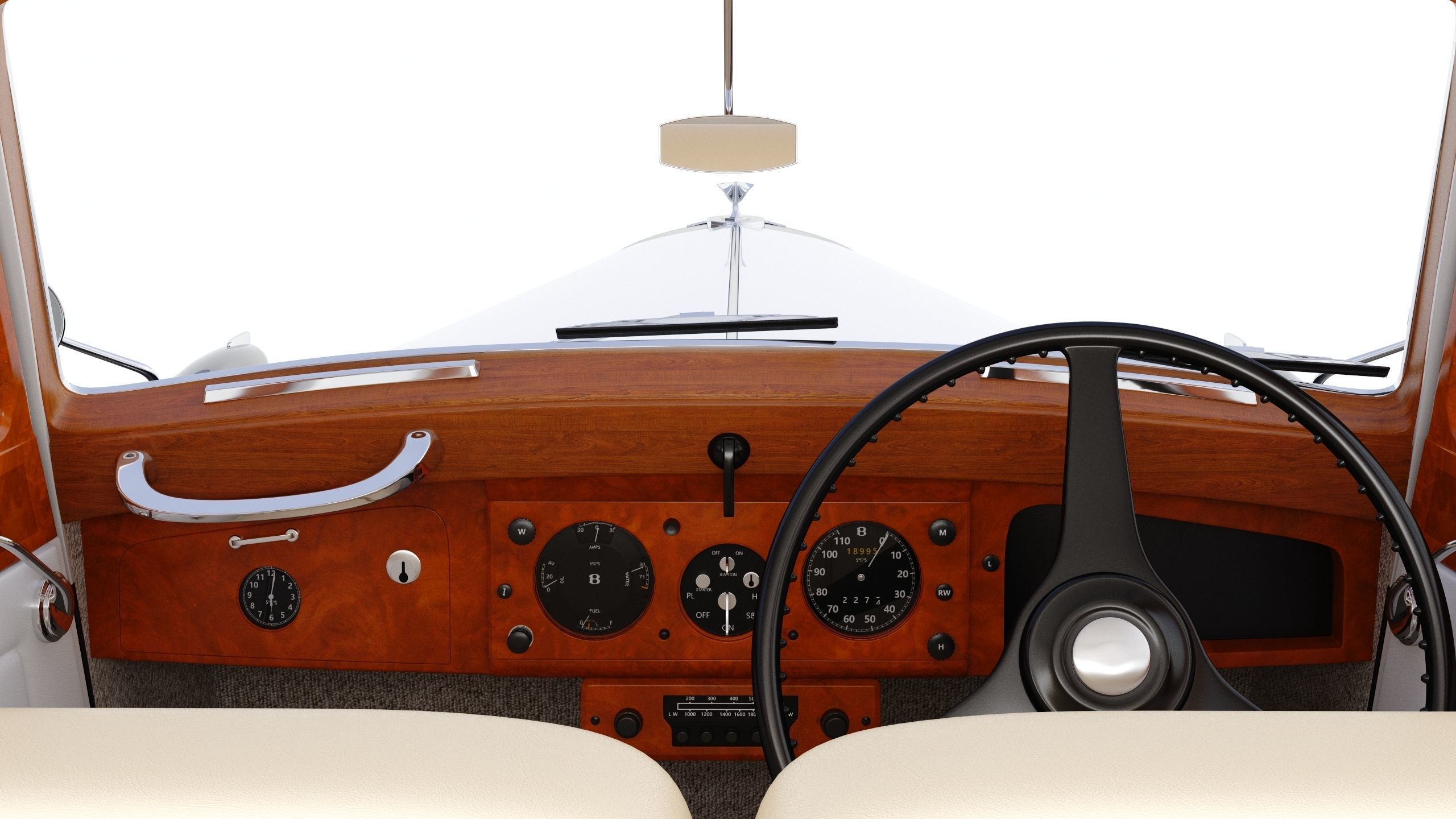 Bentley R Type 1953 3D model_7