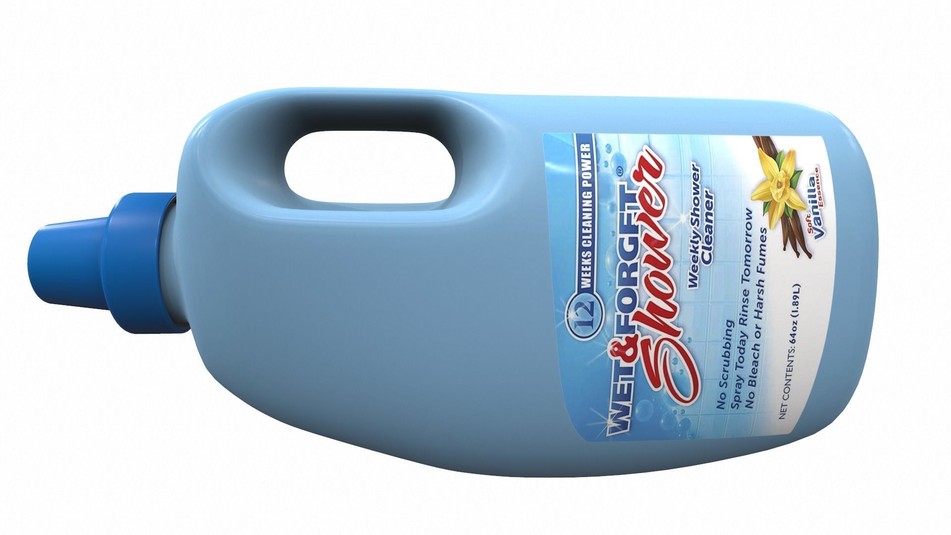 Cleaner bottle wet 3D model_7