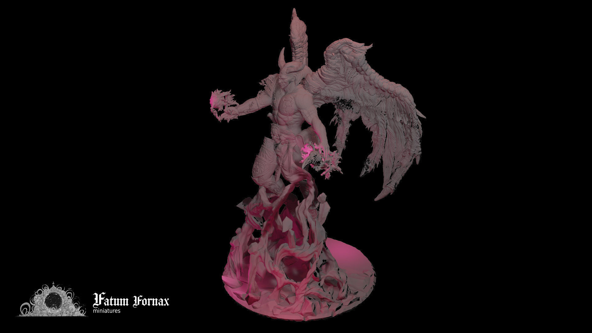 Demonic avatar Presupported for 100 and 60 mm base 3D
