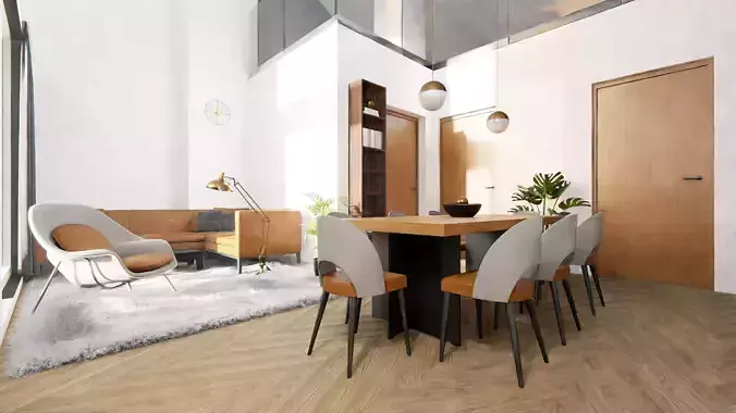 Room interior blender file 3D model